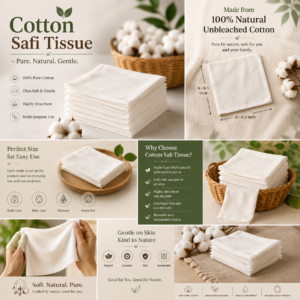 Cotton Safi Tissue – 3 Packet Combo (144 Pieces)