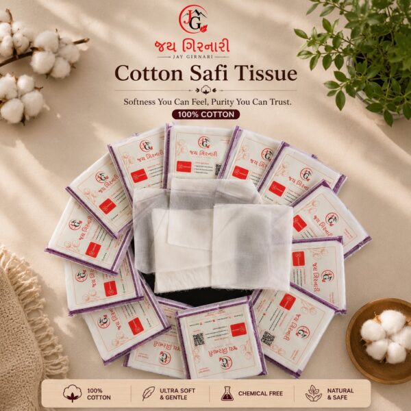 Bulk display of Cotton Safi Tissue packets arranged in a circle